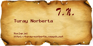 Turay Norberta névjegykártya